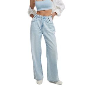 Cotton On Light Blue Adjustable Wide Jeans